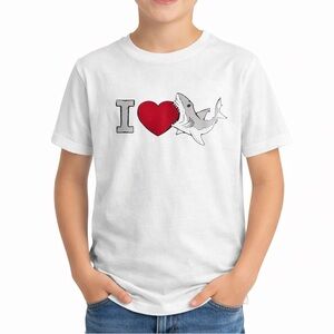 Valentine’s Day I heart / love Sharks Tee